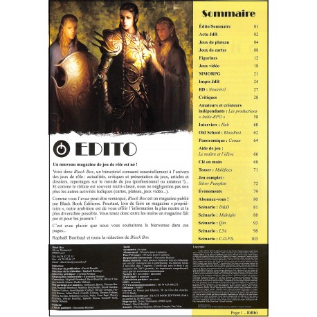 BLACK BOX |Premier Numéro