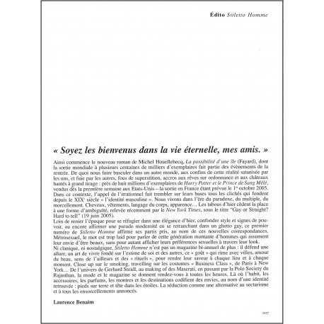 STILETTO HOMME |Premier Numéro