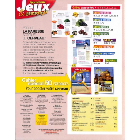JEUX & MÉMOIRE |Premier Numéro