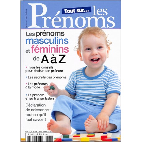 Tout sur... les Prénoms |Premier Numéro