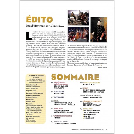 LES TIMBRÉS DE L'HISTOIRE |Premier Numéro