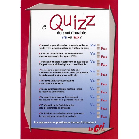 LE CRI DU CONTRIBUABLE |Premier Numéro