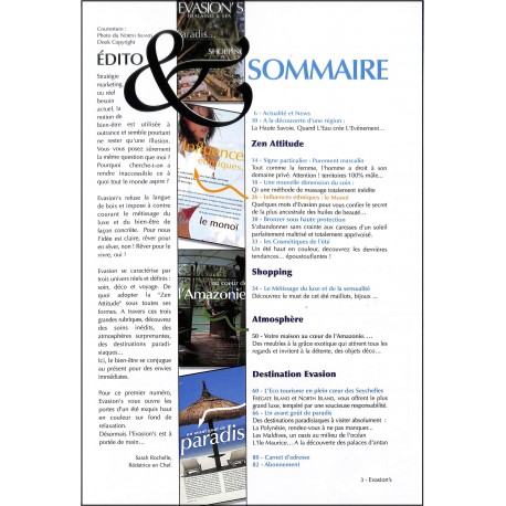 ÉVASION'S INTERNATIONAL |Premier Numéro