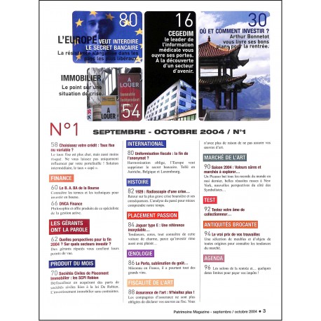 PATRIMOINE MAGAZINE |Premier Numéro