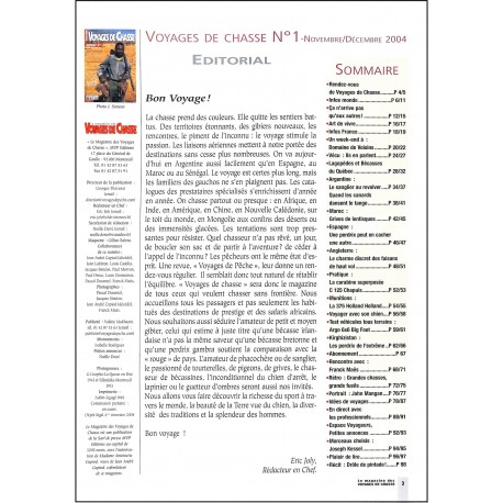 LE MAGAZINE DES VOYAGES DE CHASSE |Premier Numéro