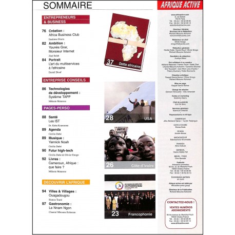 AFRIQUE ACTIVE |Premier Numéro