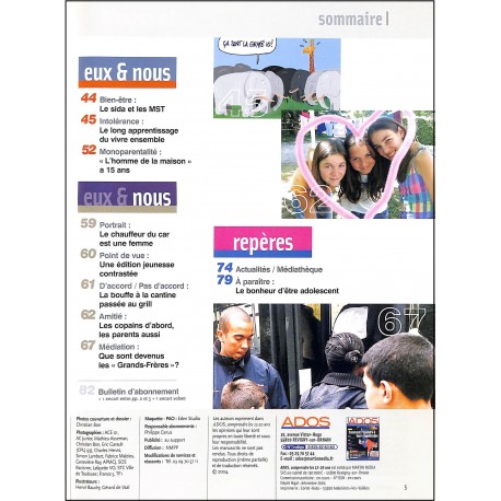 ADOS, COMPRENDRE LES 12-20 ANS |Premier Numéro