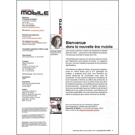 L'ESSENTIEL DU MOBILE |Premier Numéro