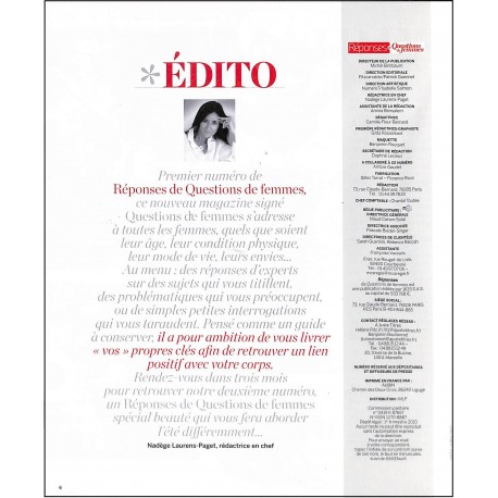 RÉPONSES DE QUESTIONS DE FEMMES |Premier Numéro