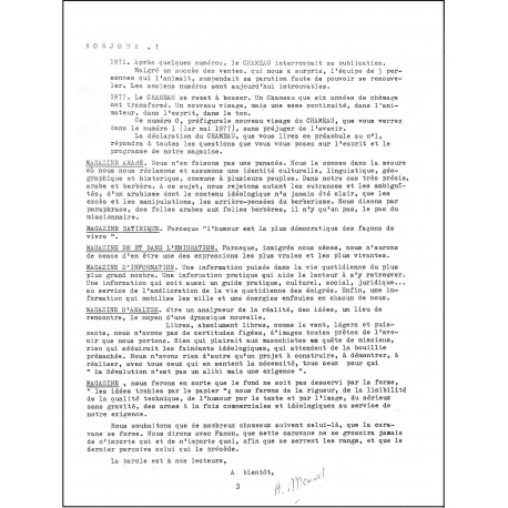 LE CHAMEAU QUI BOSSE |Premier Numéro