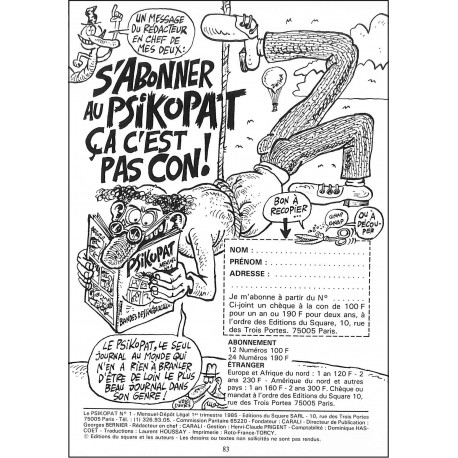 PSIKOPAT |Premier Numéro
