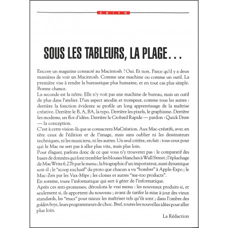 MACRÉATION |Premier Numéro