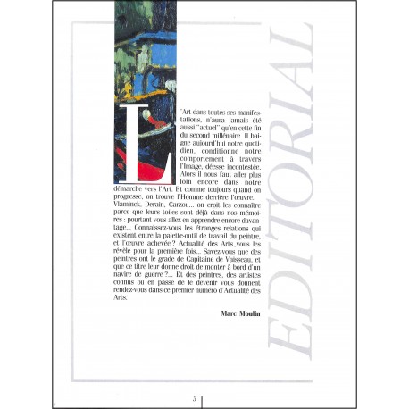 ACTUALITE DES ARTS |Premier Numéro