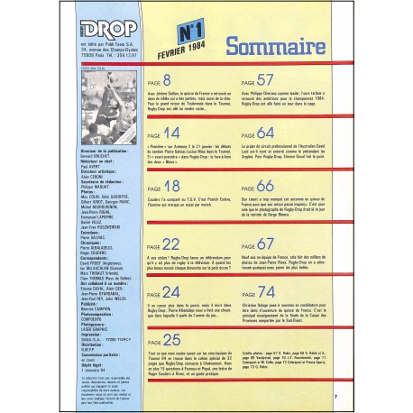 RUGBY DROP |Premier Numéro