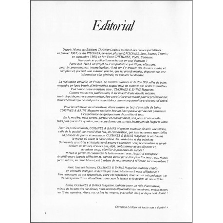 CUISINE & BAINS MAGAZINE |Premier Numéro