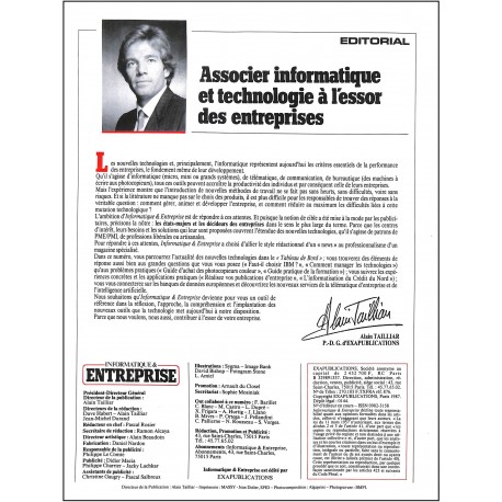 INFORMATIQUE & ENTREPRISE |Premier Numéro
