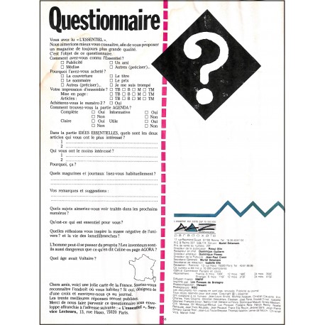 L'ESSENTIEL |Premier Numéro