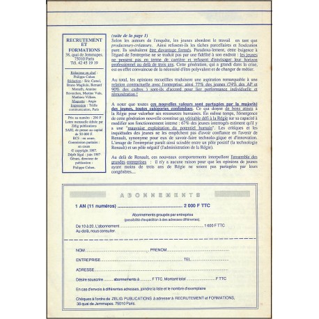 RECRUTEMENT  & INFORMATIONS |Premier Numéro