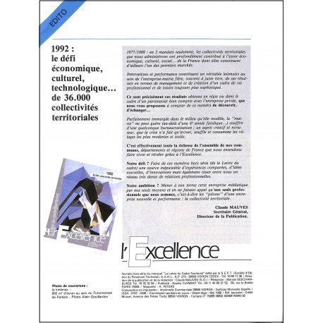 LA LETTRE DU CADRE TERRITORIAL |Premier Numéro