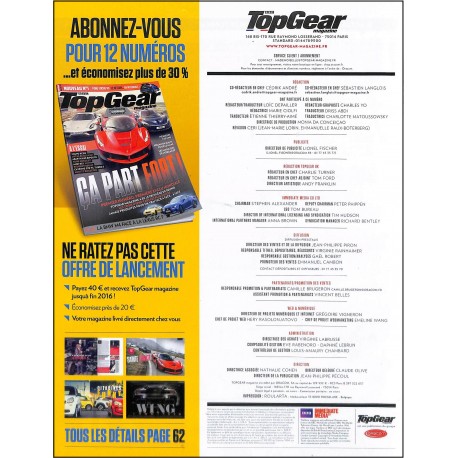 TOP GEAR MAGAZINE |Premier Numéro