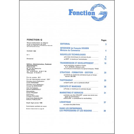 FONCTION G |Premier Numéro
