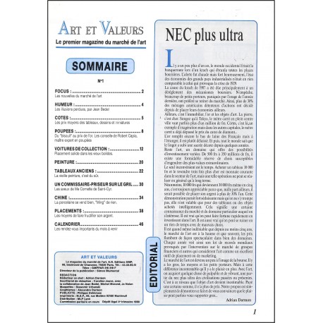 ART ET VALEURS |Premier Numéro