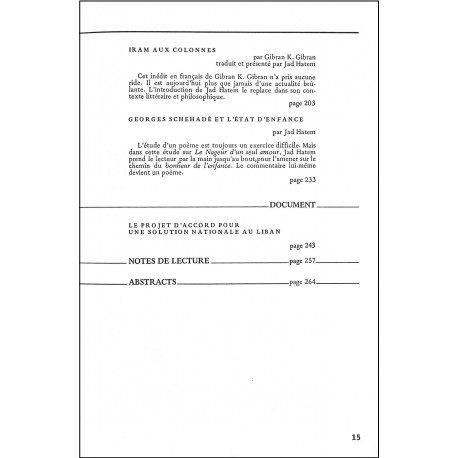 LES CAHIERS DE L'ORIENT |Premier Numéro