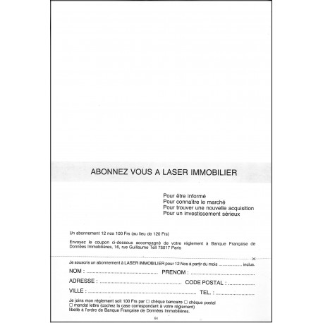LASER IMMOBILIER |Premier Numéro