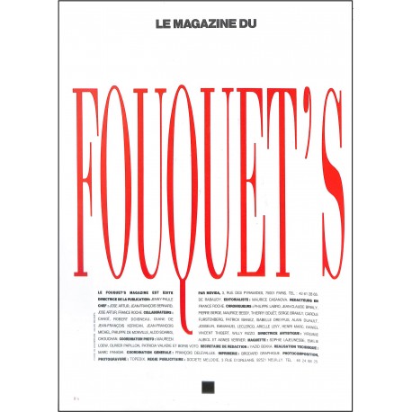 FOUQUET'S MAGAZINE |Premier Numéro