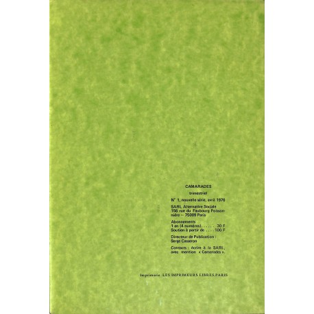 CAMARADES |Premier Numéro