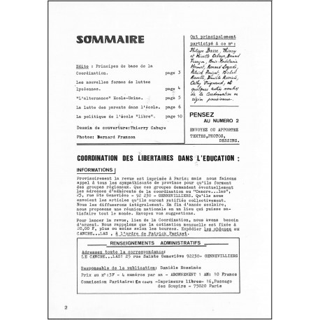 CANCRE...LAS ! |Premier Numéro