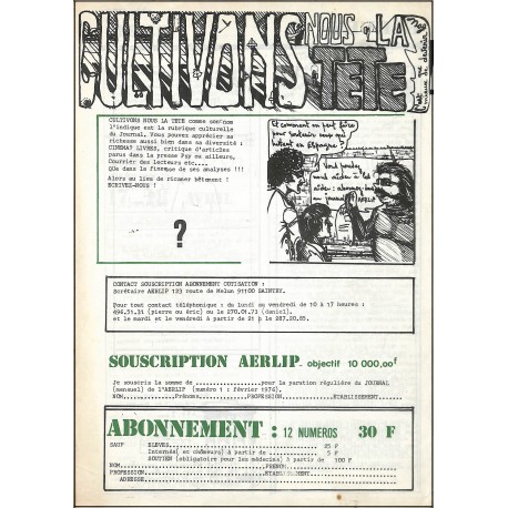 JOURNAL AERLIP |Premier Numéro