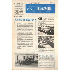 LA VIE DE L'AUTO |Premier Numéro
