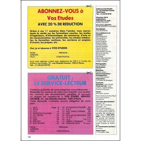 VOS ÉTUDES |Premier Numéro