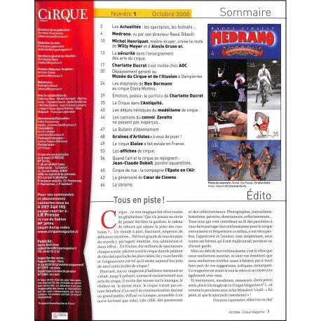 CIRQUE MAGAZINE |Premier Numéro
