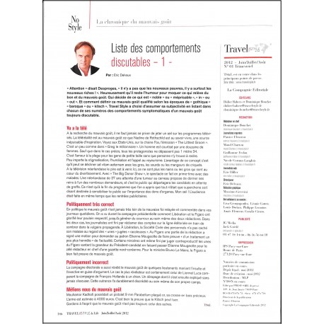 TRAVEL STYLE & LIFE |Premier Numéro