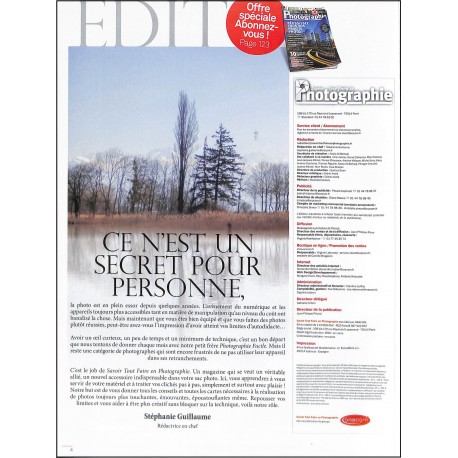 SAVOIR TOUT FAIRE EN PHOTOGRAPHIE |Premier Numéro