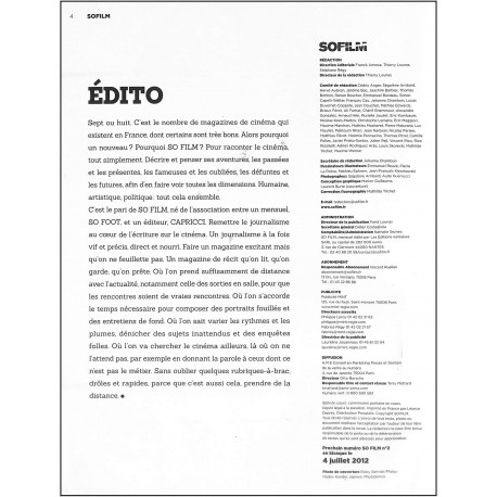 SOFILM |Premier Numéro