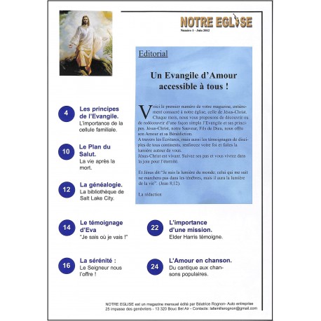 NOTRE EGLISE |Premier Numéro