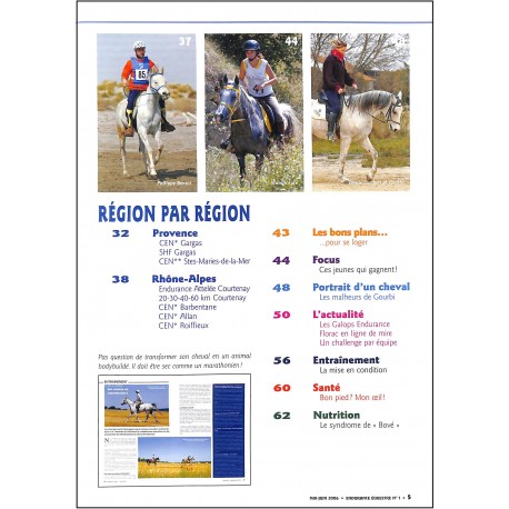 ENDURANCE ÉQUESTRE |Premier Numéro