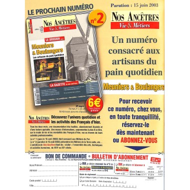 Nos Ancêtres Vie & Métiers |Premier Numéro