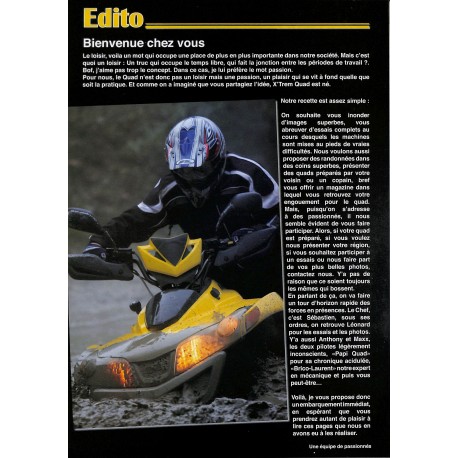 X-TREM QUAD magazine |Premier Numéro