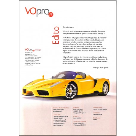 VOPRO.FR PRESTIGE |Premier Numéro