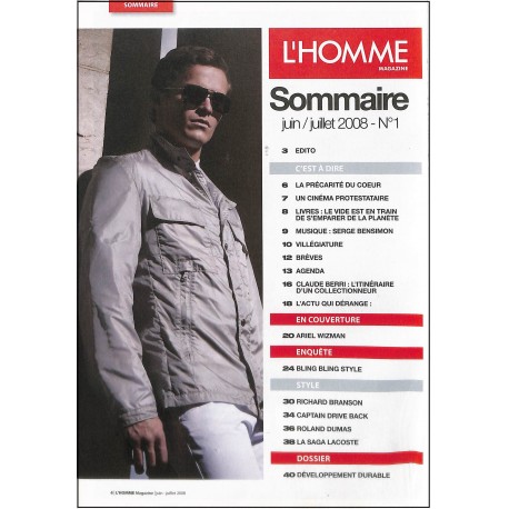 L'HOMME MAGAZINE |Premier Numéro