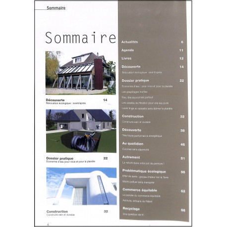 MAISON & ENVIRONNEMENT |Premier Numéro