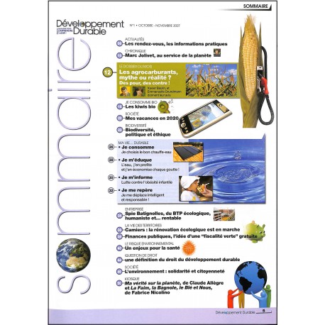 DÉVELOPPEMENT DURABLE MAGAZINE |Premier Numéro