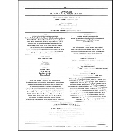 AMUSEMENT |Premier Numéro