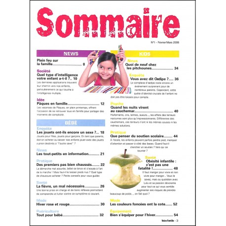 VOTRE FAMILLE |Premier Numéro