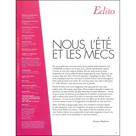 PSYCHO & SEXO |Premier Numéro