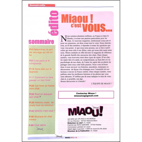 MIAOU! |Premier Numéro